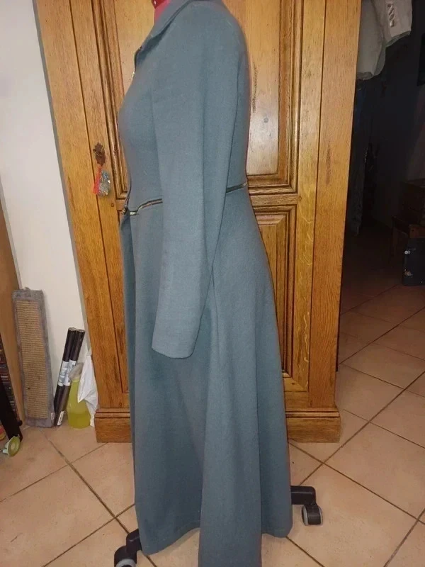 Lange grijze jas die kan worden omgevormd tot een nieuwe blazer – photo 5